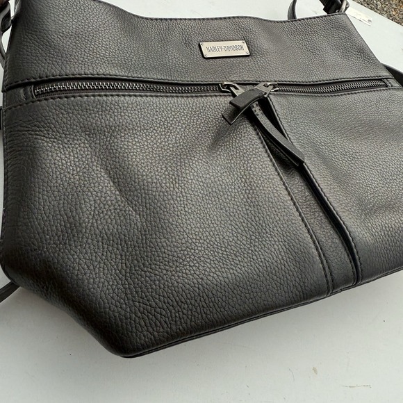 Harley-Davidson Women's Medium Classic Leather Crossbody Purse - Black - Picture 14 of 14